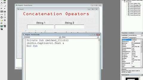 Operators  Concatenation operators activity