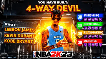 NEW "4-WAY DEVIL" BUILD IS THE BEST BUILD IN NBA 2K23! *NEW* BEST GAME BREAKING BUILD IN NBA 2K23