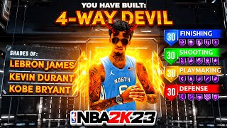 NEW &quot;4-WAY DEVIL&quot; BUILD IS THE BEST BUILD IN NBA 2K23! *NEW* BEST GAME BREAKING BUILD IN NBA 2K23