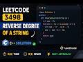 LeetCode 3498 Explained | Reverse Degree of a String | C++ Coding Solution🔥