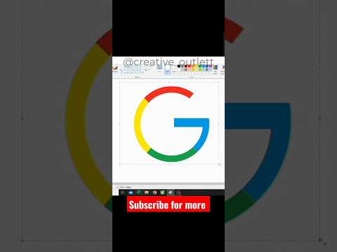 Google logo in Ms Paint 🎨🤯 #youtubeshorts #tipsandtricks #shortsvideo #viralvideo