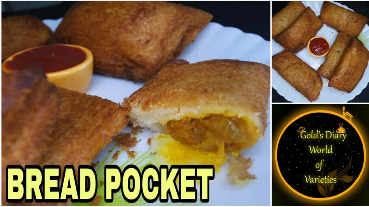 Bread pocket Snack recipe Veg Bread pocket Bread snack Crispy