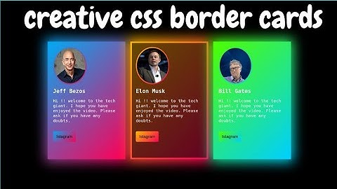 Creative CSS Gradient Border Cards | How to Create CSS Gradient Border