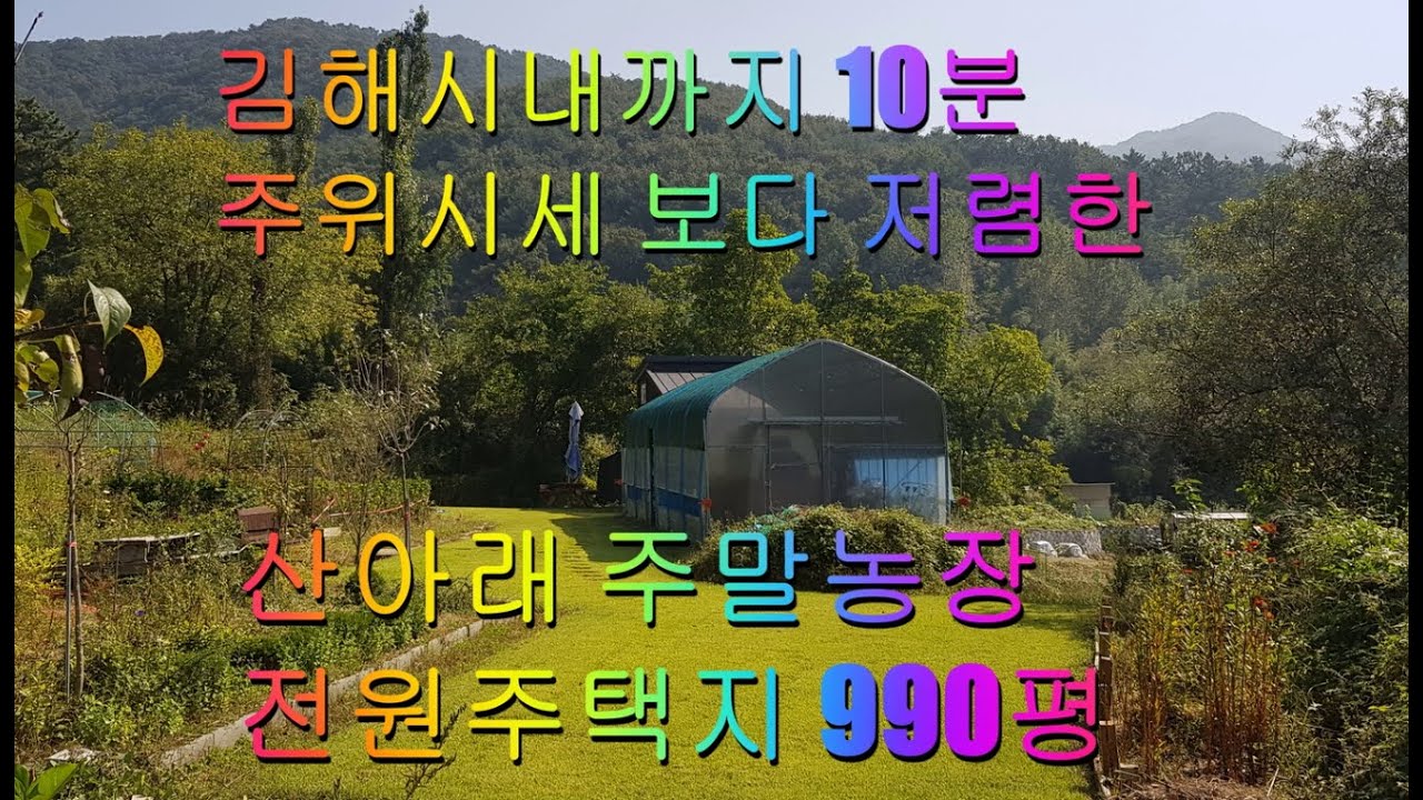 매물1-13. 급매. 평당50민원으로 내렸습니다.김해시 생림면 사촌리, 농막과 비닐하우스가 있는, 주말농장및 전원주택지 990평. #김해전원주택지,#주말농장,#은하부동산TV