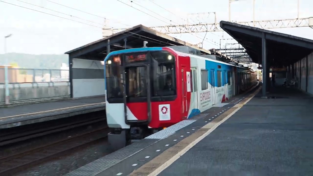 近鉄大阪線】5820系(DF52 万博ラッピング)急行/上本町行き@久宝寺口駅