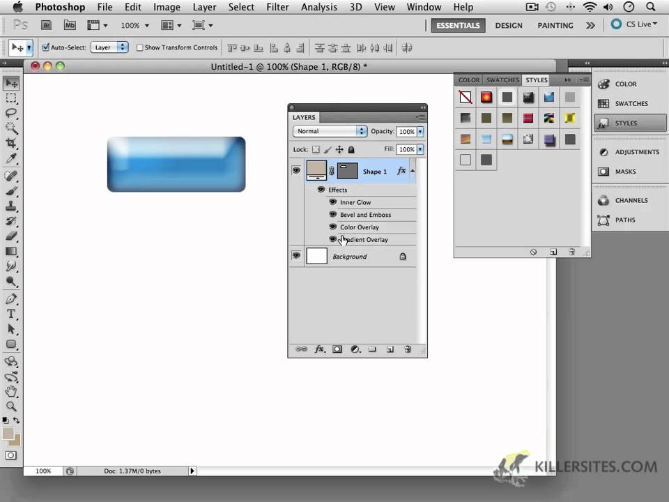 CS5 Layerstyles Window Part 1 YouTube