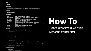 How to create a WordPress website with one command
