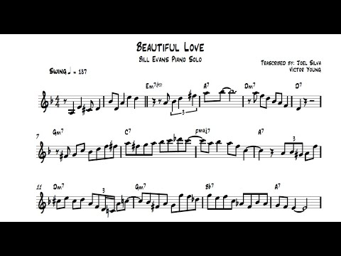 Bill Evans - Beautiful Love (Piano Solo Transcription)