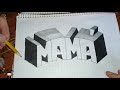 Dibujando letras de Mamá en 3D / Cómo dibujar letras de Mamá en 3d fáciles de hacer