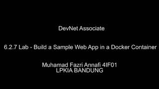 Tutorial DevNet Associate | 6.2.7 Lab - Build a Sample Web App in a Docker Container