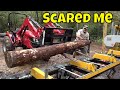 Portable Sawmill Broke 😯😯😯