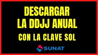 How to download your annual SUNAT tax return