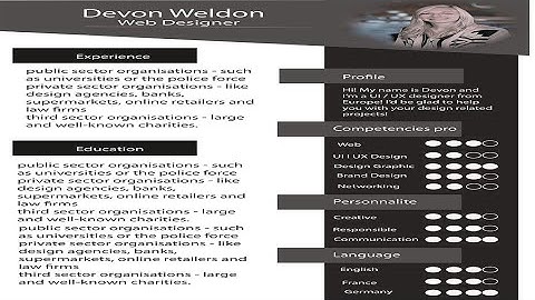 create cv template with photoshop
