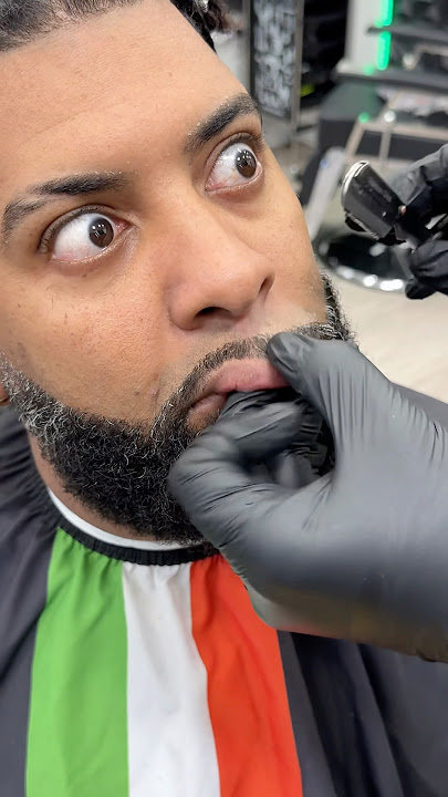 He told me to shave off my sexy mustache #barbershop #barberlove #funny #barber #haircut