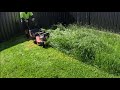 Mowing tall grass perfectly (Satisfying)