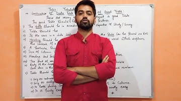 (Lec-3) Features Of Ideal Data Table || Tabulation || JKSSB ACCOUNT ASSISTANT PANCHAYAT