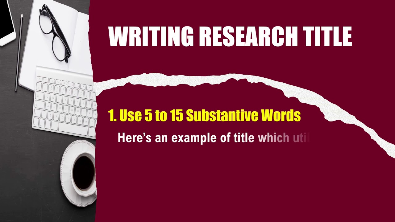 reflect on how to write a research title