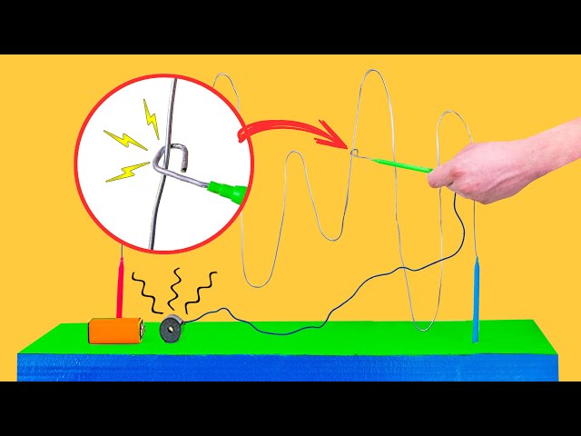 How to Make a Simple Buzz Wire Game - Videos For Kids