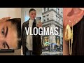 Vlogmas day 5 shopping day in nyc new ear piercings haul  game night out