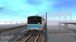 ＶＲＭ５鉄道模型シミュレーター５　205系阪和線の走行する映像です
