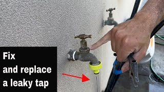 How to fix a leaking dripping outdoor tap