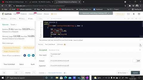 821. Shortest Distance to a Character Leetcode problem/ Explanation + C++ code