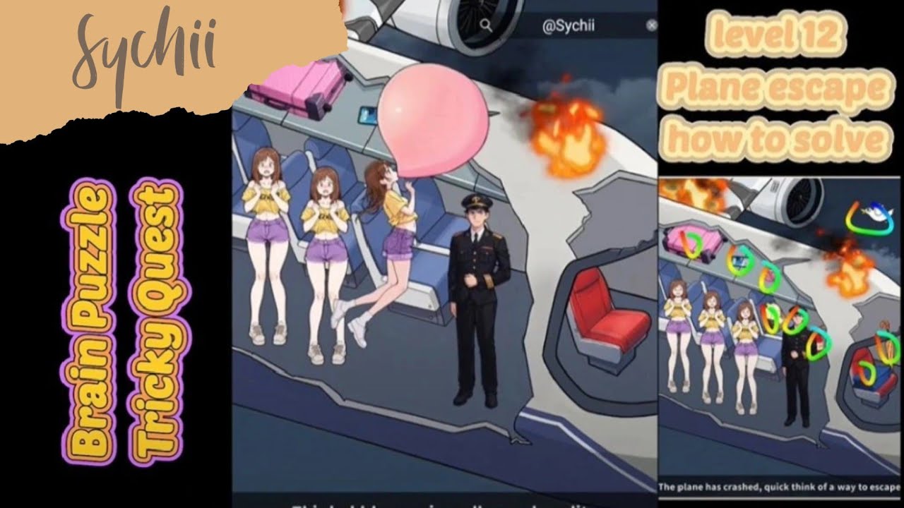 Level 12: Brain Puzzle Tricky Quest: Plane escape. how to solve