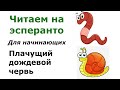 Легкое чтение на эсперанто. La ploranta pluvvermo / Плачущий дождевой червь.  Для начинающих