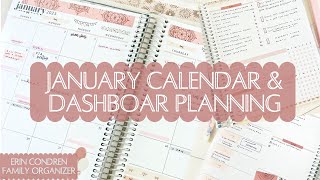 Monthly Planning Routine & Reset | New Planner! | January Erin Condren Family Organizer Setup