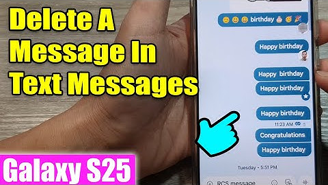 Galaxy S25/S25+/Ultra: How to Delete A Message In A Conversation In Text Messages