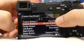 A6300: How to increase/decrease LCD brightness (C2 button)