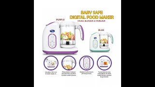 Review Baby Safe Digital Food Maker Blender Steamer Pengolah Makanan New