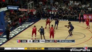 DeAndre Jordan Airballs a Free Throw, Bench Laughs  USA vs China  2016 USA Basketball Showcase