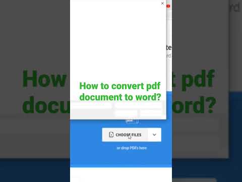 how to convert pdf document in to word