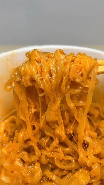 rose buldak ramen with mozzarella cheese #asmr #koreanfood