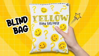 Blind Bag paper 💛 YELLOW ⭐ ASMR / Satisfying opening blind box | surprise box