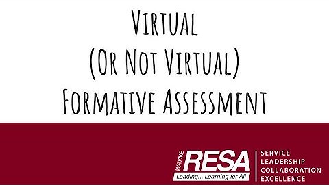 Virtual (Or Not Virtual) Formative Assessment
