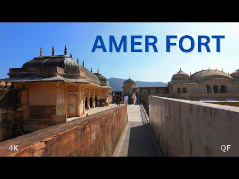 [4K] Amer Fort Jaipur Walking Tour PT-1 | Amber Fort Heritage Walk | 3D Binaural Audio 🎧