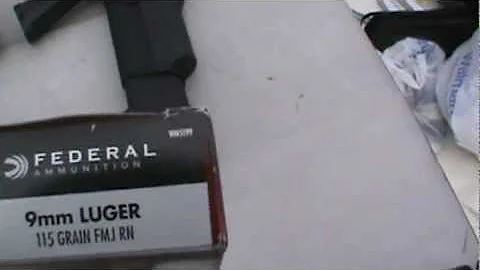 Hi Point 995TS 9mm carbine with 15 round ProMag shooting some Dirty Bird splattering targets.mpg