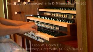 Buxtehude, Passacaglia in D Minor, BuxWV 161, at Furman University