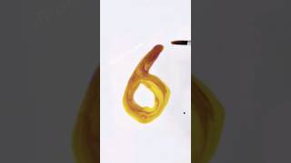 Number 6 satisfying bubble art 🎨 #shorts #colormixing #satisfying #art #trending #howto