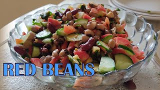 Red Beans Chaat | Lobia ki chaat recipe | لال لوبیہ