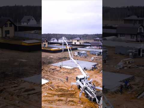 С днём строителя 🏗Спасибо за крышу над головой) На видео заливка фундамента дома 196м² #иваново