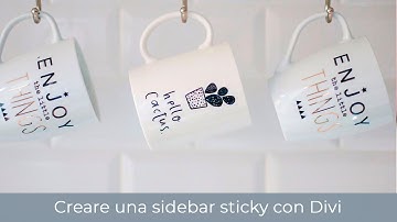 Creare una sidebar sticky con Divi
