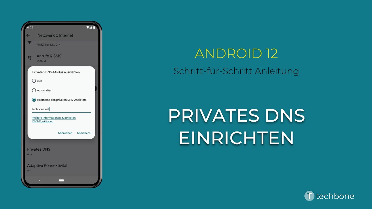 Privates DNS einrichten [Android 12]