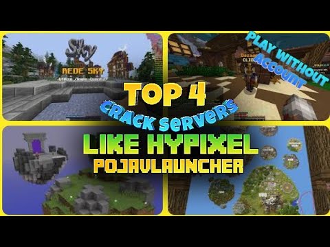 Top 4 Crack Server of Minecraft java | PojavLauncher | Like Hypixel  | In Hindi #Minecraftindi