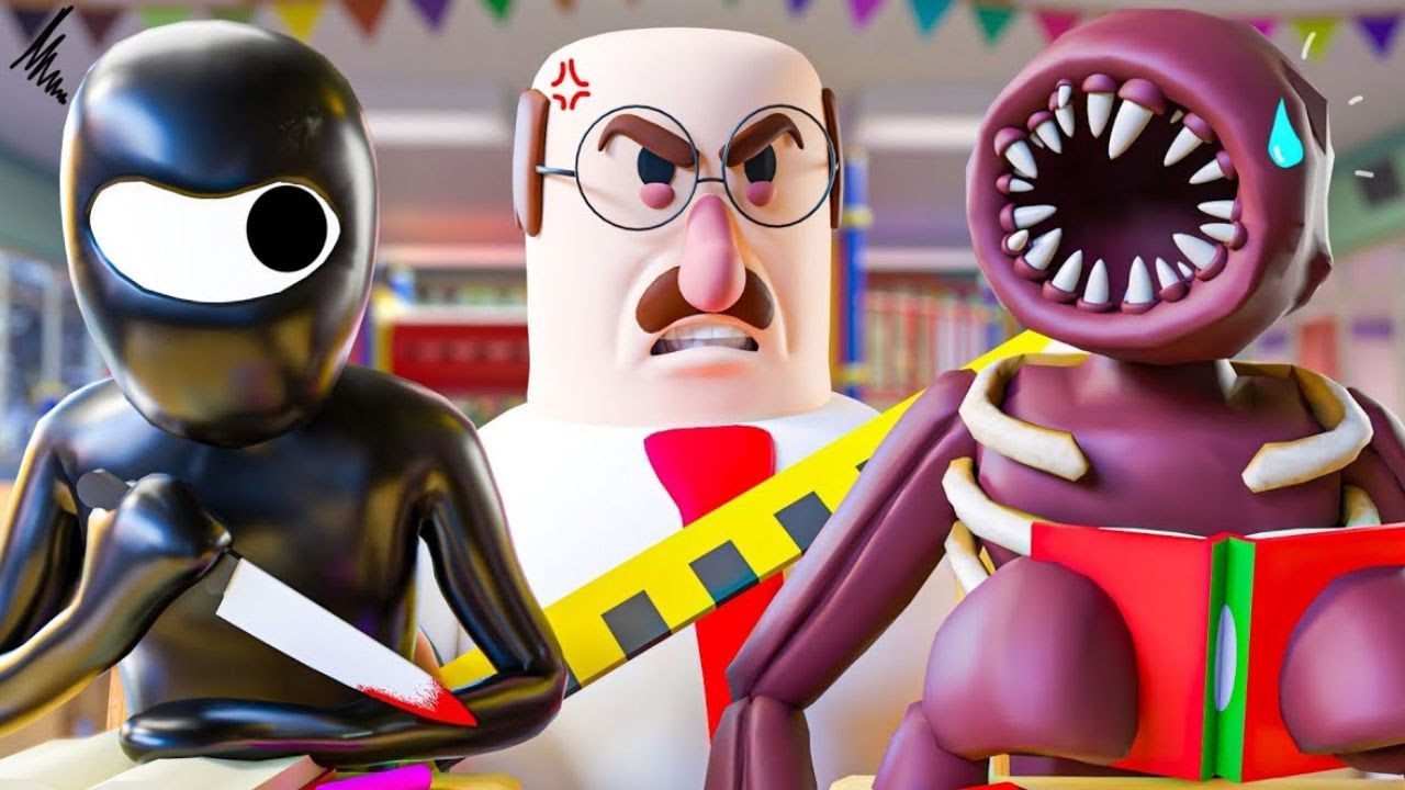 FIGURE & RUSH at SCHOOL! Doors Floor 2 Animation