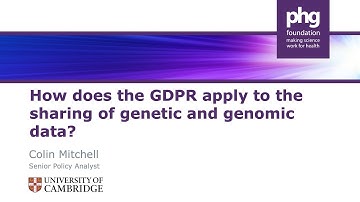 How does the GDPR apply to the sharing of genetic and genomic data?