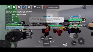 Tutorial on cobra Kai karate equipment in roblox