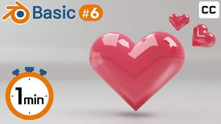 Blender Beginner Tutorial(6)  1 Minute Heart Modeling with Blender 3D! Modeling with Extrude & Bevel